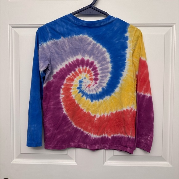 Land’s End Tie-Dye Kids Long Sleeve T-shirt 10-12 - Picture 2 of 3